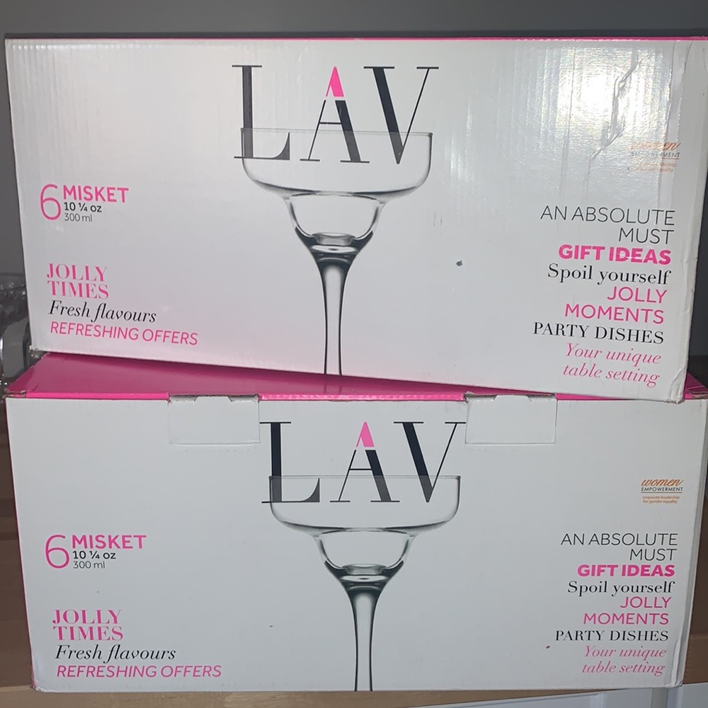 LAV Margarita Glasses Set of 6